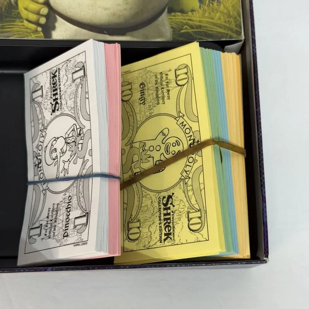 Shrek Monopoly Collector's Edition 2007 Complete 6 Pewter Tokens DreamWorks Game